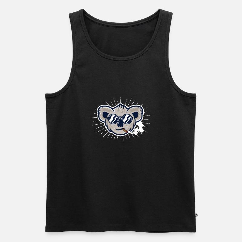 Koala - Männer Premium Bio Tank Top - Schwarz