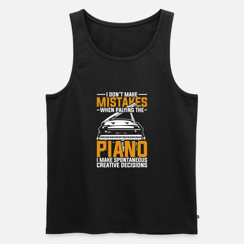 Klavier - Männer Premium Bio Tank Top - Schwarz