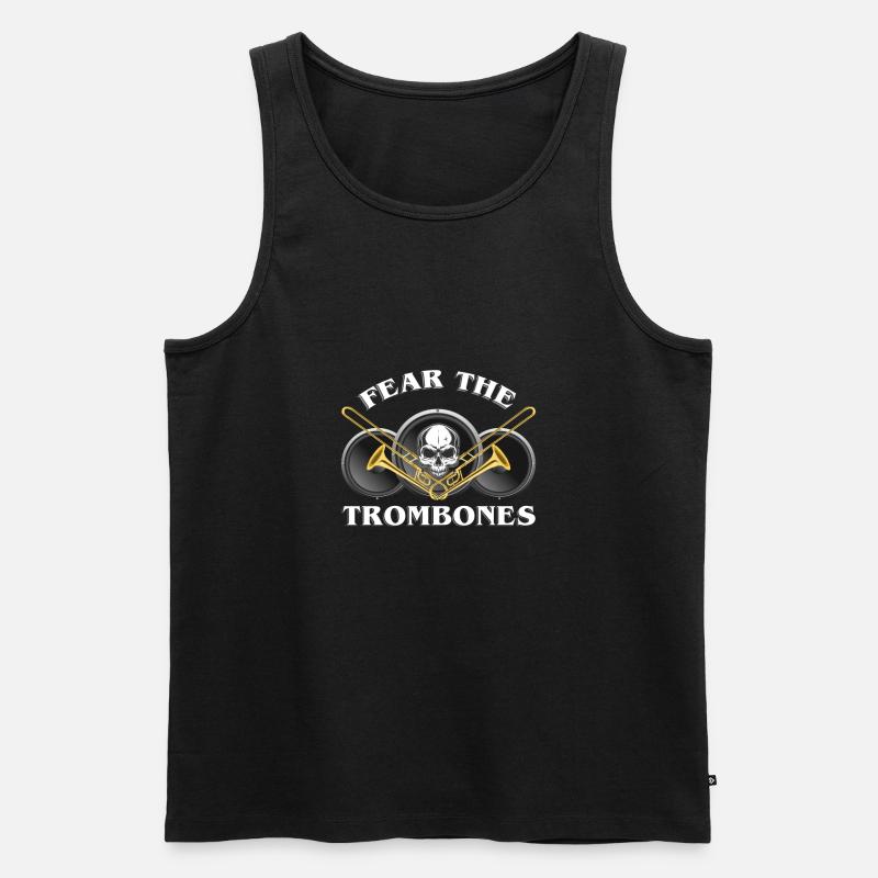 Posaune - Männer Premium Bio Tank Top - Schwarz