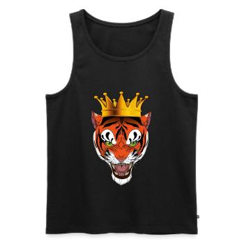 Tiger King - Men's Premium Organic Tank Top - black - Front - Michal (187cm)