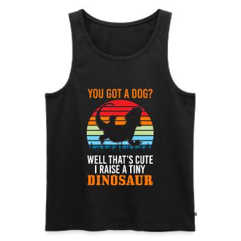 Lizard Terrarium Bartagam - Men's Premium Organic Tank Top - black - Front - AI Model Male 178 light (178cm)