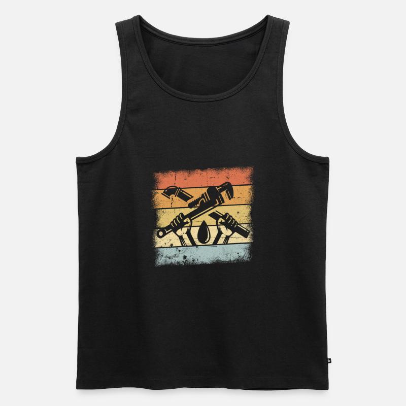 Klempner - Männer Premium Bio Tank Top - Schwarz