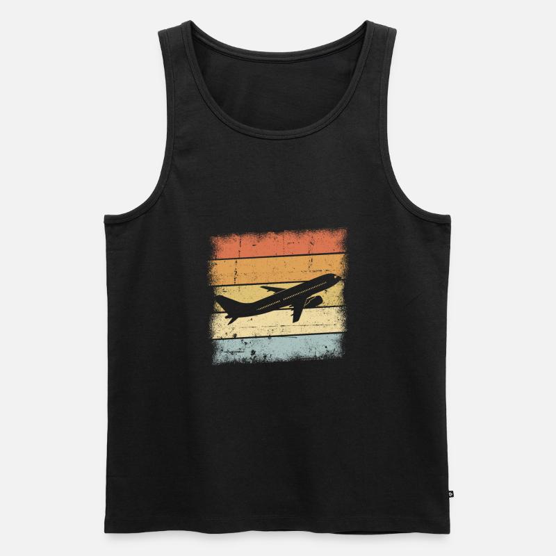 Pilot Geschenk - Männer Premium Bio Tank Top - Schwarz