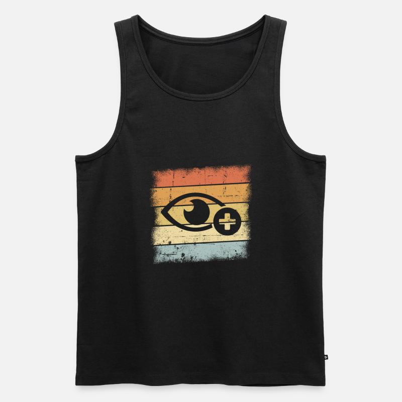 Optiker - Männer Premium Bio Tank Top - Schwarz