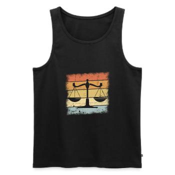 Rechtsanwalt Geschenk - Männer Premium Bio Tank Top - Schwarz - Vorne - AI Model Male 178 light (178cm)