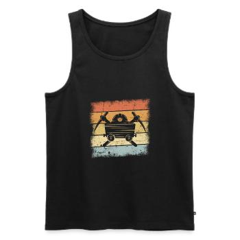 Mining - Men's Premium Organic Tank Top - black - Front - AI Model Male 178 light (178cm)