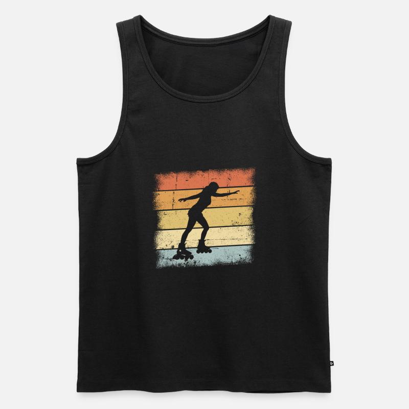 Roller Derby - Männer Premium Bio Tank Top - Schwarz