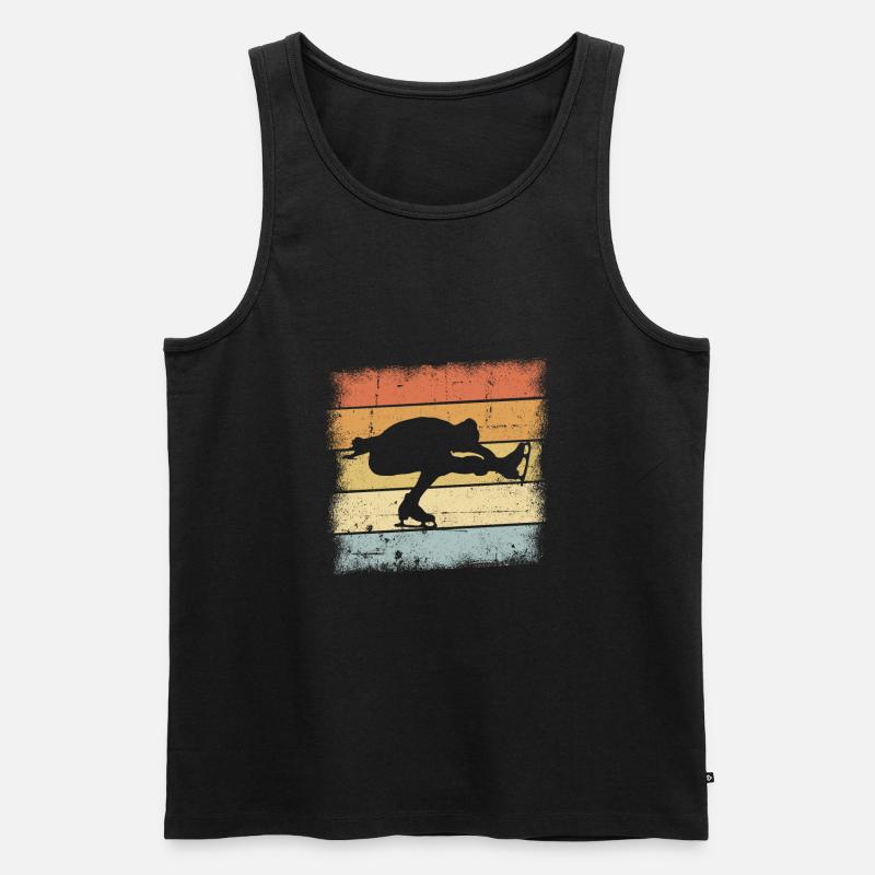 Eiskunstlauf Retro - Männer Premium Bio Tank Top - Schwarz