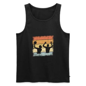 Water Polo Design - Men's Premium Organic Tank Top - black - Front - Michal (187cm)