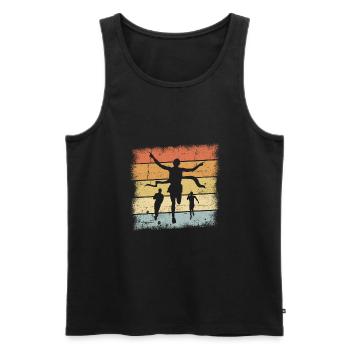 Marathon Motiv - Männer Premium Bio Tank Top - Schwarz - Vorne - Michal (187cm)