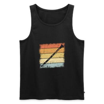 Klarinette - Männer Premium Bio Tank Top - Schwarz - Vorne - Michal (187cm)