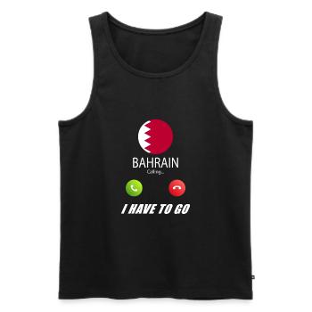 Bahrain calls lusiger flags - Men's Premium Organic Tank Top - black - Front - AI Model Male 178 light (178cm)