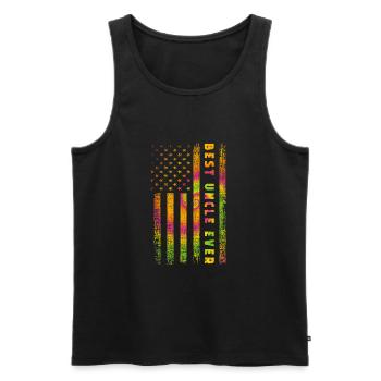 Bester Onkel - Männer Premium Bio Tank Top - Schwarz - Vorne - AI Model Male 178 light (178cm)