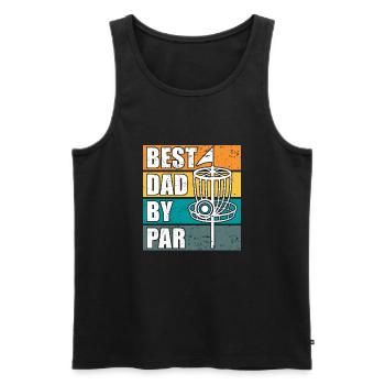 Disc Golf Dad by Par Disc Golfen Papa - Débardeur bio Premium Homme - noir - Devant - AI Model Male 178 light (178cm)