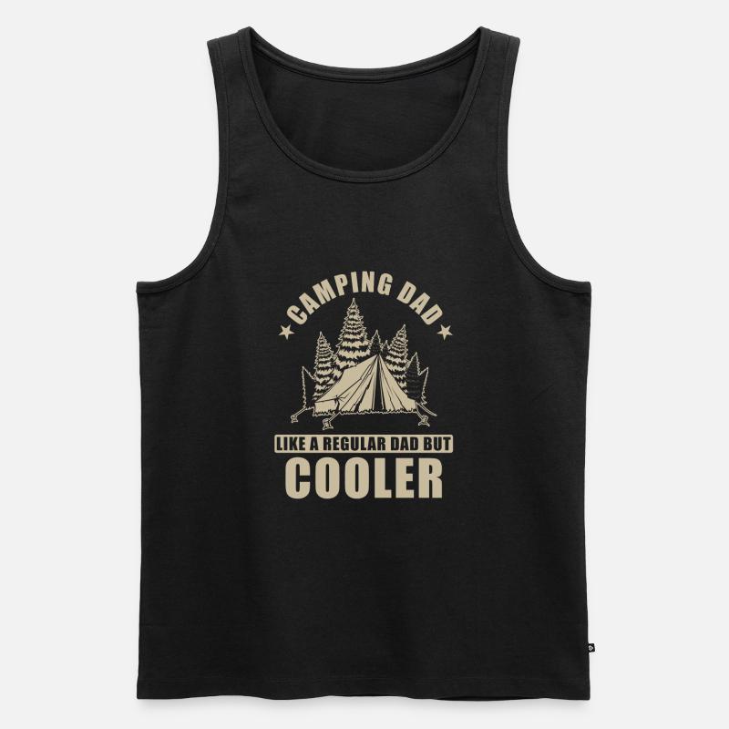 Camping Papa - Männer Premium Bio Tank Top - Schwarz