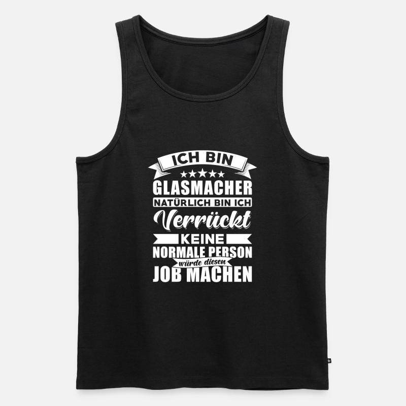 Glasmacher Beruf Spruch - Männer Premium Bio Tank Top - Schwarz