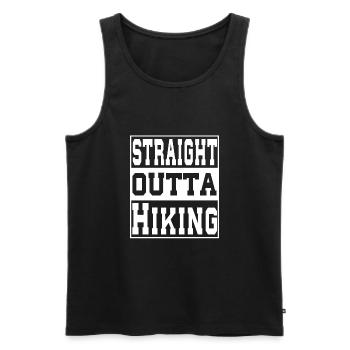 Wandern Spruch lustig - Männer Premium Bio Tank Top - Schwarz - Vorne - Michal (187cm)