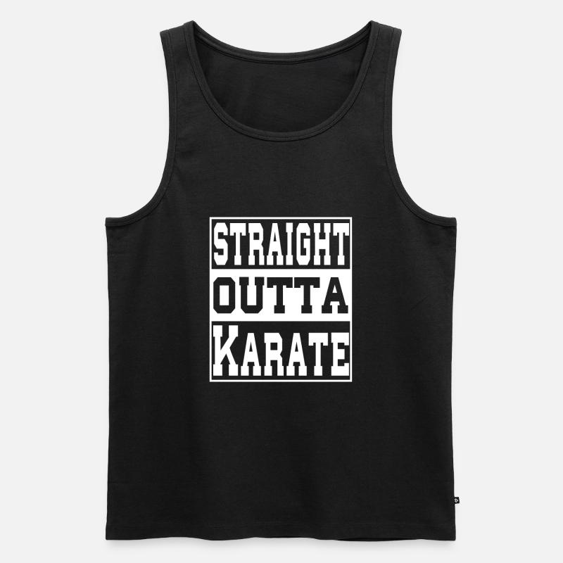Karate Spruch lustig - Männer Premium Bio Tank Top - Schwarz