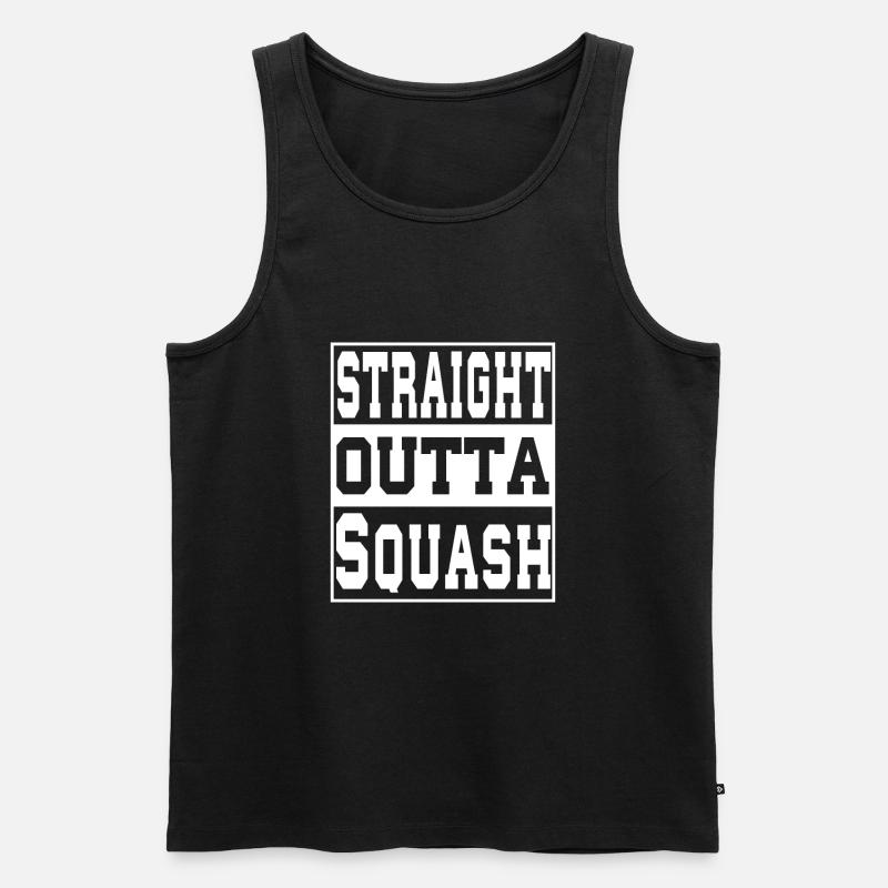Squash Spruch lustig - Männer Premium Bio Tank Top - Schwarz