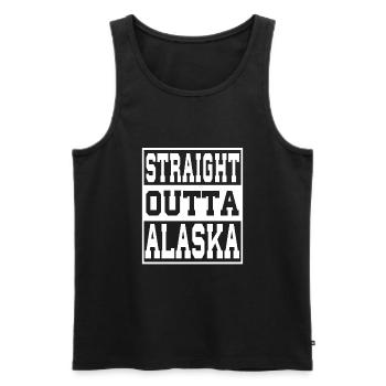 Alaska disant drôle Alaska Cadeau - Débardeur bio Premium Homme - noir - Devant - AI Model Male 178 light (178cm)