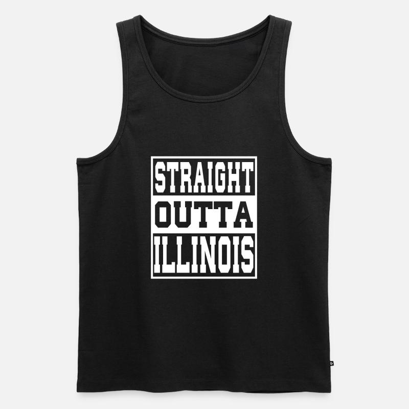 Illinois Spruch Lustig Illinois Geschenk - Männer Premium Bio Tank Top - Schwarz