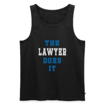 The Anwalt does it Anwalt Geschenk - Männer Premium Bio Tank Top - Schwarz - Vorne - AI Model Male 178 light (178cm)