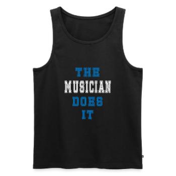 Le musicien le fait Musician Gift - Débardeur bio Premium Homme - noir - Devant - Michal (187cm)