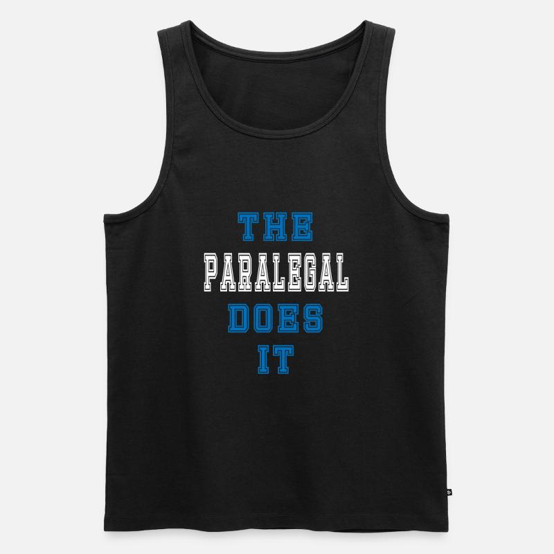 The Rechtsanwaltsfachangestellte does it - Männer Premium Bio Tank Top - Schwarz