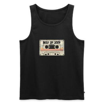 Best of 2007 Kasette Retro Tape+ - Männer Premium Bio Tank Top - Schwarz - Vorne - Michal (187cm)