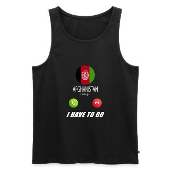 L’Afghanistan qualifie de slogan les drapeaux lusiger - Débardeur bio Premium Homme - noir - Devant - Michal (187cm)