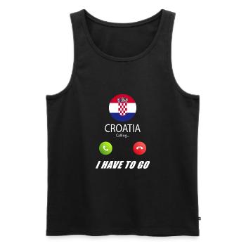 Croatia calls lusiger flags slogan - Men's Premium Organic Tank Top - black - Front - Michal (187cm)