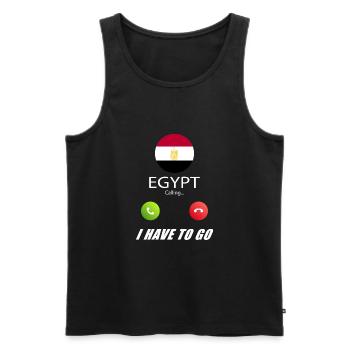 Egypt calls to Lusiger flags saying - Men's Premium Organic Tank Top - black - Front - Michal (187cm)