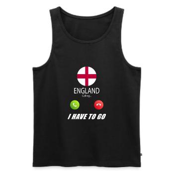L’Angleterre appelle aux drapeaux Lusiger en disant - Débardeur bio Premium Homme - noir - Devant - Michal (187cm)