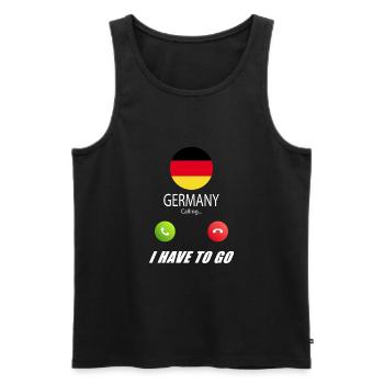 L’Allemagne appelle aux drapeaux Lusiger en disant - Débardeur bio Premium Homme - noir - Devant - Michal (187cm)