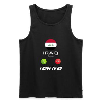 Iraq calls lusiger flags - Men's Premium Organic Tank Top - black - Front - AI Model Male 178 light (178cm)