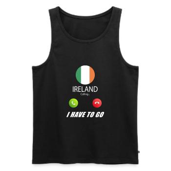 Ireland calls lusiger flags saying - Men's Premium Organic Tank Top - black - Front - AI Model Male 178 light (178cm)