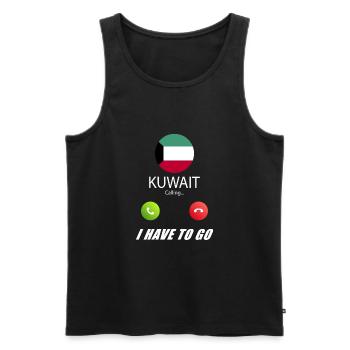 Kuwait calls lusiger flags - Men's Premium Organic Tank Top - black - Front - AI Model Male 178 light (178cm)