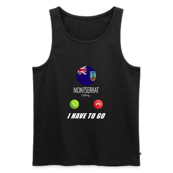 Montserrat calls to Lusiger flags saying - Men's Premium Organic Tank Top - black - Front - Michal (187cm)