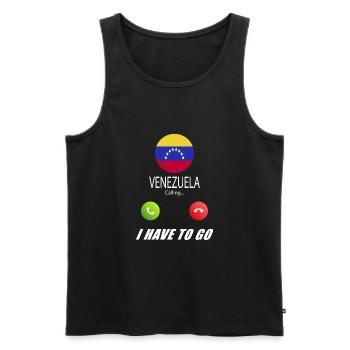Venezuela calls lusiger flags slogan - Men's Premium Organic Tank Top - black - Front - Michal (187cm)