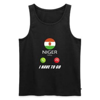 Niger calls lusiger flags saying - Men's Premium Organic Tank Top - black - Front - AI Model Male 178 light (178cm)