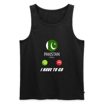 Le Pakistan appelle les drapeaux lusiger - Débardeur bio Premium Homme - noir - Devant - AI Model Male 178 light (178cm)