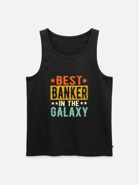Best Banker ever Banker Gift - Men's Premium Organic Tank Top - black