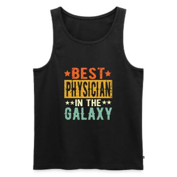 Best Physicist galaxy Physicist Gift - Men's Premium Organic Tank Top - black - Front - AI Model Male 178 light (178cm)