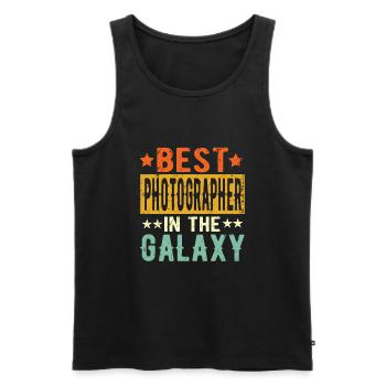 Meilleur photographe de tous les temps Fotgraf Gift - Débardeur bio Premium Homme - noir - Devant - Michal (187cm)