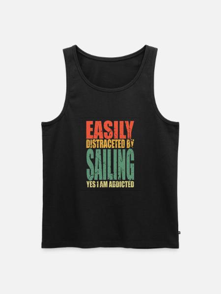 Sailing saying funny - Men's Premium Organic Tank Top - black