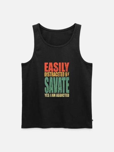 Savate saying funny - Men's Premium Organic Tank Top - black