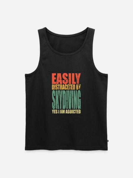 Skydiving saying funny - Men's Premium Organic Tank Top - black