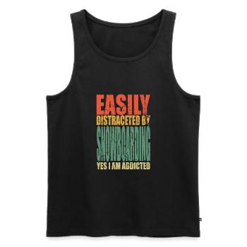Snowboarding Spruch lustig - Männer Premium Bio Tank Top - Schwarz - Vorne - Michal (187cm)