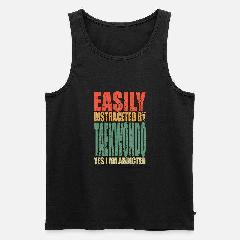 Taekwondo Spruch lustig - Männer Premium Bio Tank Top - Schwarz