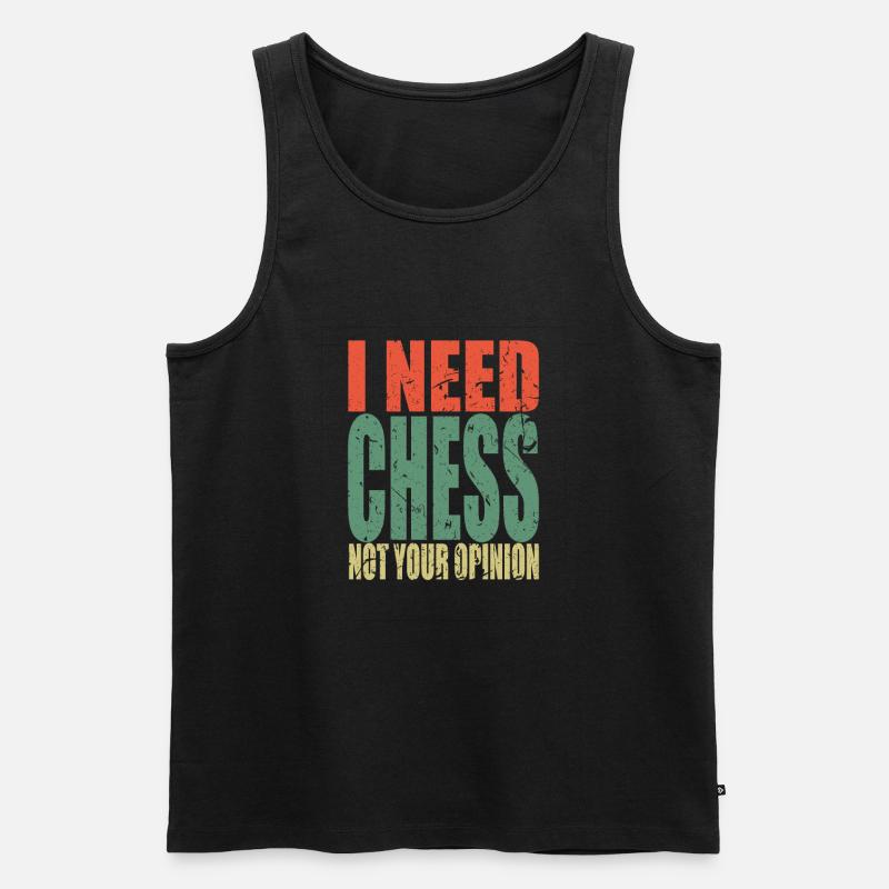 Schach Spruch lustig - Männer Premium Bio Tank Top - Schwarz
